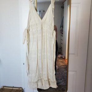 Free People cream lacey open sides dress